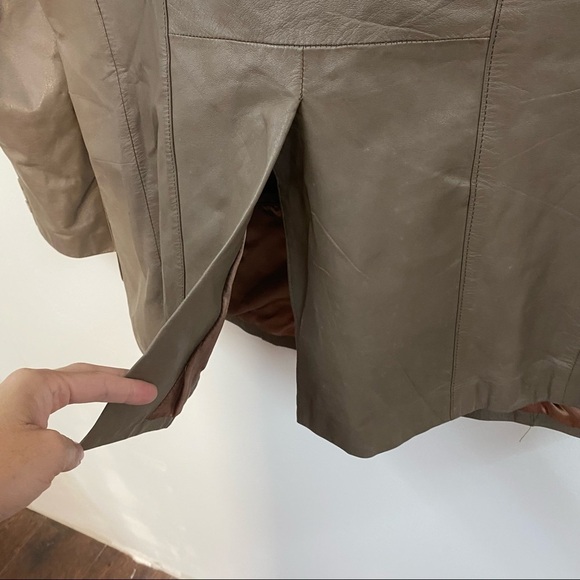 Vintage Western Style Leather Jacket Blazer - Picture 10 of 16